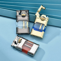 Briquet à kérosène transparent vintage avec allumage mécanique, rechargeable, en métal, avec fenêtre de niveau de carburant, pour usage quotidien