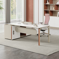 Meja Kantor Eksekutif Modular Ergonomis PVC/MDF Mewah Modern yang Dapat Diubah dengan Penyimpanan untuk Penggunaan Komersial