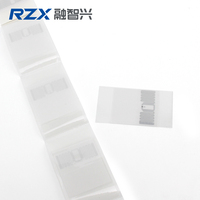 Étiquettes RFID UHF programmables longue portée ISO 18000-6C 860-960 MHz pour vêtements, autocollants en papier en rouleau pour la vente au détail, directement de l'usine RZX