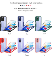 Pour Xiaomi Redmi Note 11 11S 4G NOTE 11 PRO PLUS 5G 11E Coque arrière souple en TPU antichoc 360 couverture complète 2 en 1 coque de téléphone écran