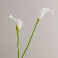 Nouvelle Arrivée 2026 – Décoration de Mariage Populaire : Lys Calla Artificiels en Latex, Effet Réel, Blancs