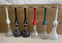 En stock vente en gros narguilé en bois en acier inoxydable poignée en bois de shisha paquet narguilé de luxe de qualité supérieure pour les salons Shisha