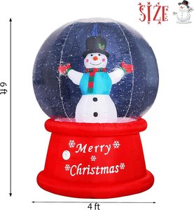 Bonhomme de neige gonflable LED lumineux, durable, imperméable, en polyester, pour Noël, 7,5 pieds, décoration intérieure/extérieure pour jardin - Product Image 6