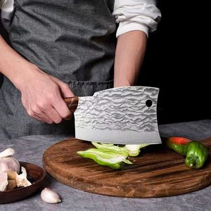 Cuchillo de cocina forjado, de doble propósito para cortar y picar, uso doméstico, ultra rápido y afilado para cortar carne, desmenuzar. - Product Image 1