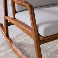 Fauteuil inclinable en teck doré fait main, design Wabi-Sabi écologique, luxe pour chambre et hôtel, style moderne