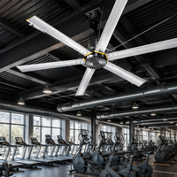 Ventilateur HVLS sans engrenages 24 pieds à entraînement direct, sans entretien, 380V pour grandes usines
