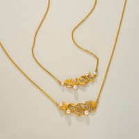 NOUVEAU VINTAGE BAROQUE AEGEAN COLLIER PLAGE ITALIENNE BOUCLES D'OREILLES SET Dazan HOT 18k Plaqué Or Acier Inoxydable Lady Bikini Jewelry