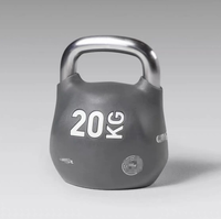 Kettlebell de compétition en acier enduit de poudre, durable, pour l'entraînement et le fitness