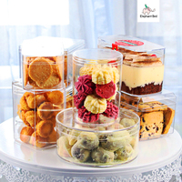 Mini-boîtes à Tiramisu en gros pour boulangerie, emballages en plastique rigide PS, boîtes à emporter transparentes pour pâtisseries, gâteaux, brownies