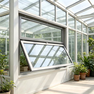 Ventana Abatible de Vidrio con Acabado Imitación Madera, Hecha a Medida por Deioux, con Vidrio Relleno de Gas Argón, Precio de Fábrica - Product Image 1
