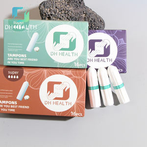 Tampones de algodón orgánico biodegradable 100% de alta calidad Dh Mini tampones respetuosos con el medio ambiente con venta al por mayor - Product Image 1