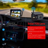 Kit Caméra de Recul Magnétique Solaire Rechargeable 1080P AHD avec Moniteur Numérique Sans Fil 7 Pouces Étanche IP68 Vision Nocturne pour Camion