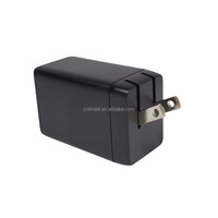 Çoklu Girişli 65W Hızlı Şarj Cihazı Gan A+C+C USB Duvar Adaptörü Katlanabilir Fiş ABD Euro İngiltere QC 3.0 PD OTP