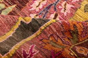 Handmade Woven Tibetan Wool Silk Area Rug Eco-Friendly Non-Slip Washable Modern Design for Luxury Hotels & Homes - Product Image 6