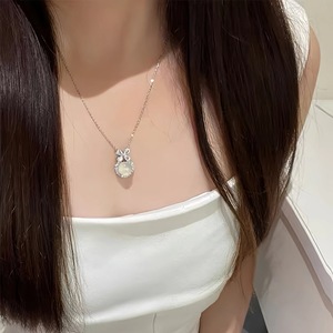 Collar Corto de Plata de Ley S925 para Mujer, Elegante, Inspirado en el Cielo Estrellado, Cadena de Perlas de Lujo Ligero, Brillante - Product Image 4