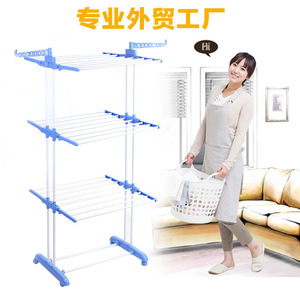 <span class=keywords><strong>Stendibiancheria</strong></span> Pieghevole a 3 Livelli con Ali, Stendino per Asciugatura Vestiti e Asciugamani, Capacità 3,8 kg - Product Image 3