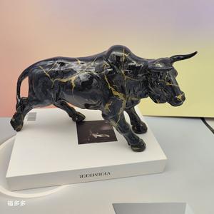 卸売クリエイティブホームウォールストリート繁栄ブル動物彫刻環境に優しい樹脂クリスマスギフトとお土産 - Product Image 5