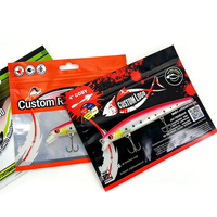 Sacs refermables personnalisés en plastique souple transparent pour appâts de pêche, leurres, hameçons, sacs en Mylar