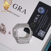 Testeur de diamant de passe de certificat Hip Hop GRA GShock DW5600 VVS D couleur glacé Moissanite lunette de montre