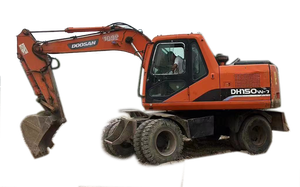 Excavatrice sur pneus Hyundai DH150W-7 d'occasion, 15 tonnes, petite, hydraulique, modèle 2023, moteur 96 kW testé et inspecté - Product Image 2
