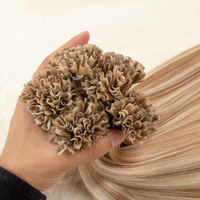 Extensiones de Cabello con Punta de Queratina SDD HAOHAO HAIR 12A, Cabello Humano de Doble Trama, Todos los Colores, con Mechas, Venta al por Mayor para Salones