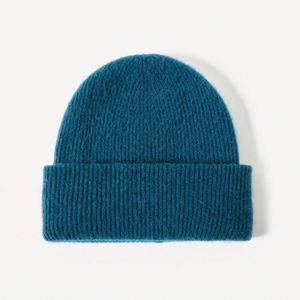 Gorro de Cachemira Tejido Liso de Color Sólido al por Mayor en Stock con Logotipo Personalizado, Gorro de Invierno 100% Lana - Product Image 3