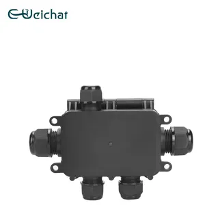 E-Weichat كابل كهربائي بلاستيكي M2068 5 WAY PA66 يصلح للاستخدام خارج المنزل تحت الأرض علبة موصولة مضادة للماء IP68