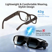 Lunettes intelligentes AR MicroLED, étanches IPX6, légères (43g), traduction en temps réel en 13 langues, sous-titres bilingues.