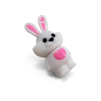 Memoria USB con Forma de Conejo de PVC, Diseño Animado, USB 2.0, 4G 8G 16G 32GB, Pendrive de Dibujos Animados al por Mayor