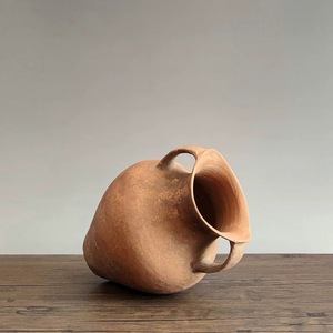 مزهرية طينية عتيقة بتصميم ريفي مُعتّق للزهور والنباتات - Product Image 3