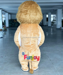 Per adulti Halloween peluche peloso mascotte animale carnevale vestito pelliccia gonfiabile <span class=keywords><strong>Costume</strong></span> da leone in vendita - Product Image 3