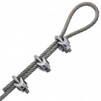 Clip de câble en acier inoxydable AISI304/316 de 3-25 mm, hautement poli, forgé à froid, avec boulon en U, pour connexions de câbles, ligne de sécurité