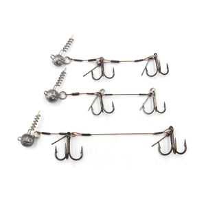 Nouveau chine vente en gros de cochon Shad Stinger Rig système de Gummifisch <span class=keywords><strong>brochet</strong></span> leurre de pêche Stinger Leader <span class=keywords><strong>fil</strong></span> - Product Image 3