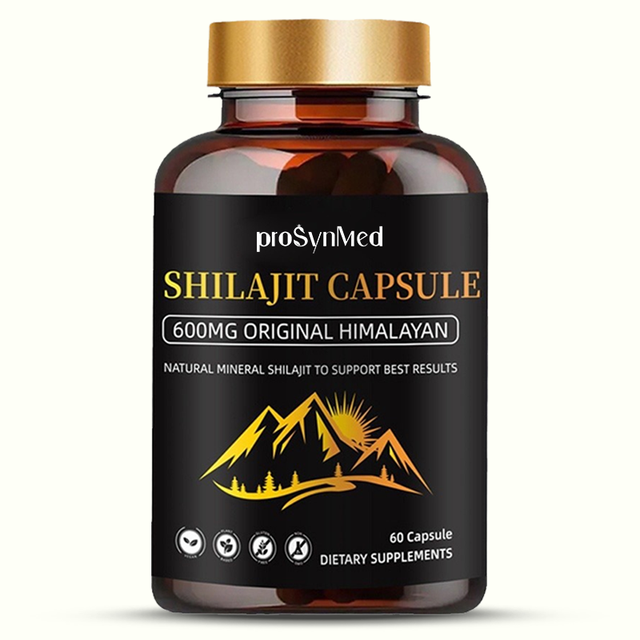 Shilajit Capsules with Rhodiola Rosea Ginseng Ashwagandha Nutritional Supplement Pure Himalayan Capsules  60Count