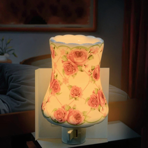 Lampe de décoration incandescente Guangli GL-TC5 en forme de vase en céramique pour intérieur, roses, blanc chaud, à brancher, veilleuse, décoration moderne - Product Image 5