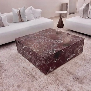 Hiện đại sang trọng ý đá cẩm thạch vuông Bàn cà phê phòng khách đồ nội thất bên bảng - Product Image 4