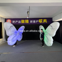Costume de papillon gonflable pour spectacle sur scène, avec ailes gonflables pour défilé de carnaval