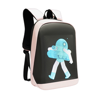 Mochila con Pantalla LED Programable para Teléfono Móvil, Mochila Digital con Pantalla LED, Mochila Inteligente con Luz LED de Ojos de Demonio