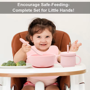 Juego de Vajilla de Silicona de Alta Calidad para Bebés, <span class=keywords><strong>con</strong></span> Diseño de Dibujos Animados, Resistente al Agua, 100% de Grado Alimenticio, Plato y Tazón para Alimentación Infantil - Product Image 6