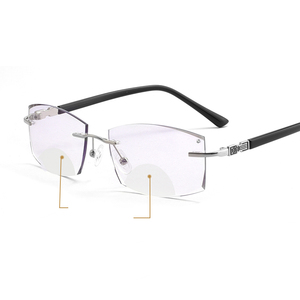 軽量スクエア遠近両用老眼メガネ遠近両用着色老眼鏡ブルーライトブロッキング - Product Image 4