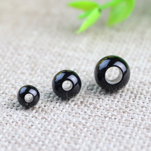 Black Acrylic Round <b>Beads</b> 6mm 8mm 10mm For Jewelry Making Loose <b>Beads</b> With Holes Already Drilled - Product Image 4