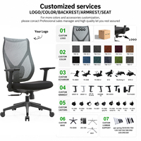 Chaise de bureau économique avec plusieurs options de pièces détachées, idéale pour les achats gouvernementaux et d'entreprise