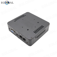 Mini PC portable Eglobal ultra-fin avec processeur Celeron N4100 DDR4, 4 cœurs, 4 threads, sans ventilateur, double LAN, HD VGA, 2 ports COM