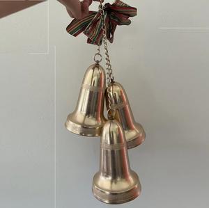 Adornos para árboles de Navidad Jingle Craft Decoraciones doradas Regalos de Navidad Campanas con cuerda Juego de 3 Campanas de Navidad colgantes - Product Image 4