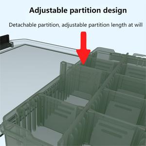 Boîte à leurres en plastique durable, étanche et antichoc TG, compartiments réglables pour leurres, hameçons, pêche à la carpe en <span class=keywords><strong>lac</strong></span>, rangement - Product Image 3