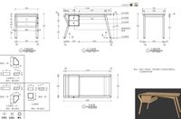 Bureau de luxe en chêne rouge – Table d'écriture moderne en bois massif avec boîte de rangement électrique intégrée, système de fixation à mortaise et tenon, conception anti-fissuration, écologique