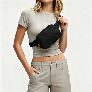 USA Warehouse 2L Unisex Hiking Waist <b>Bag</b> Leopard Print Zipper Fanny Pack Nylon Material Waist <b>Bag</b> For Outdoor Hiking - Product Image 2