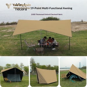 19 Hanging Point Multifunctional Sky Curtain Black 210D Oxford Vinyl Plat UPF50+ Waterproof 8000mm - Product Image 6
