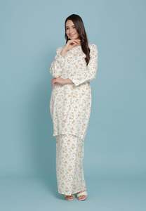 SIPO – robe moderne à imprimé Floral pour femmes musulmanes malaisiennes, 2 pièces - Product Image 3