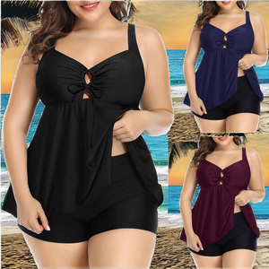 Tankini sexy grande taille 2025, imprimé léopard, dos nu, micro bikini avec bretelles, ensemble 2 pièces pour poitrines généreuses - Product Image 3